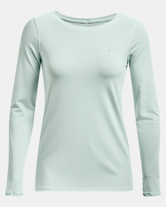 Women's HeatGear® Armour Long Sleeve, Green, pdpMainDesktop image number 4